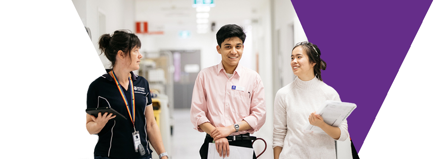 Three emergency department staff